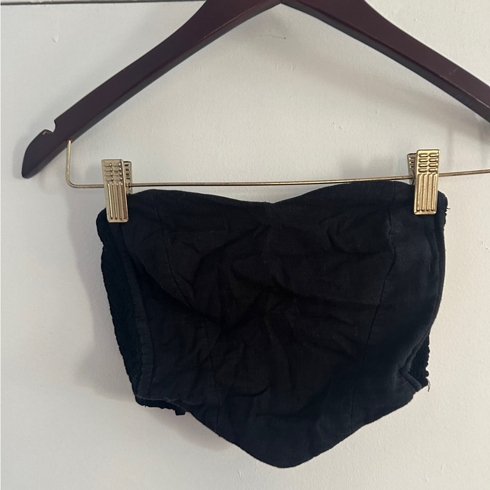 UO Black Corset Crop Top